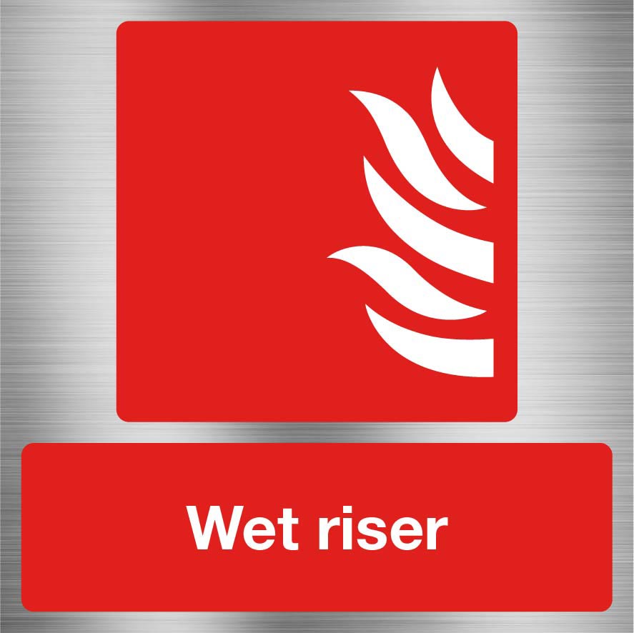 Wet Riser Fire Safety Sign Signbox